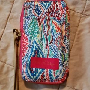 White- Lilly Pulitzer Smart Phone Wallet Case - White background available